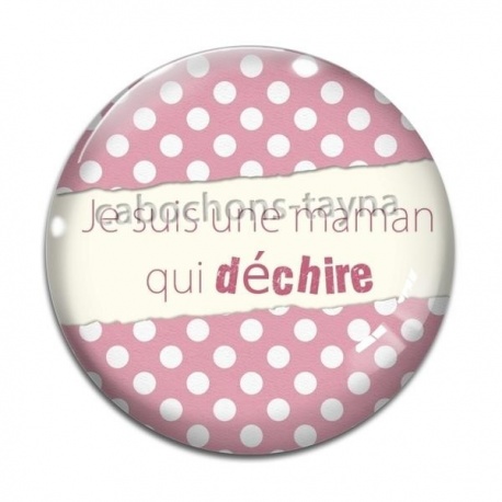 Cabochon Verre - maman qui déchire