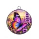 Pendentif Cabochon Argent - papillon