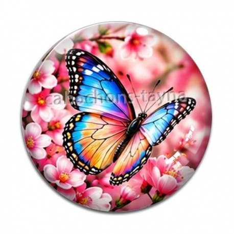 Cabochon Verre - papillon