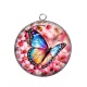 Pendentif Cabochon Argent - papillon