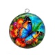 Pendentif Cabochon Argent - papillon