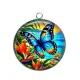 Pendentif Cabochon Argent - papillon