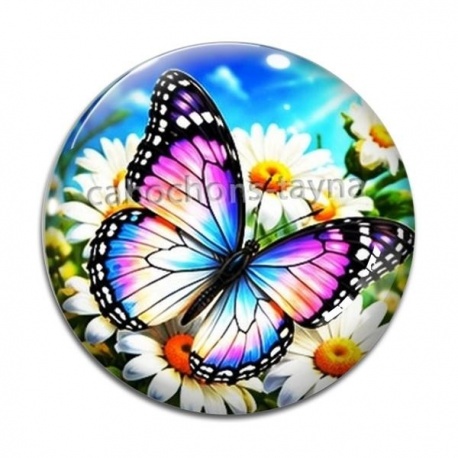Cabochon Verre - papillon