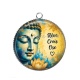 Pendentif Cabochon Argent -  méditation Rêve Crois Ose