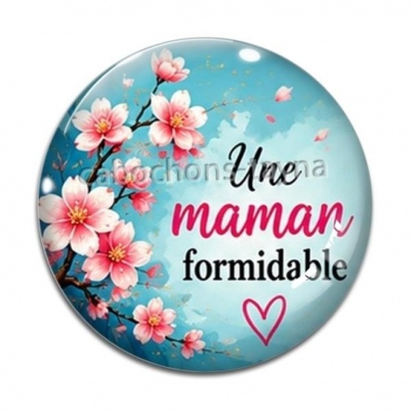 Cabochon Verre - une maman formidable