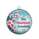 Pendentif Cabochon Argent - une maman formidable