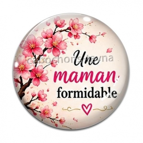 Cabochon Verre - une maman formidable