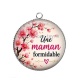 Pendentif Cabochon Argent - une maman formidable