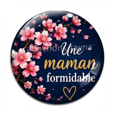 Cabochon Verre -  une maman formidable
