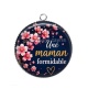 Pendentif Cabochon Argent -  une maman formidable