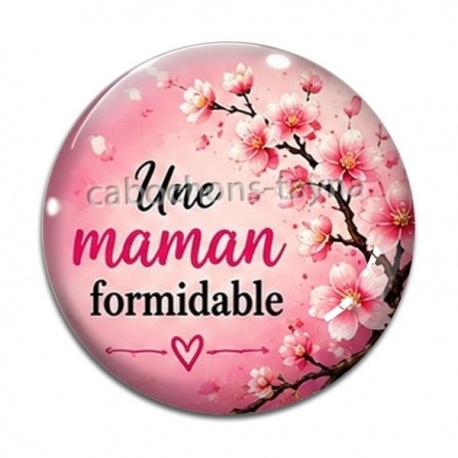 Cabochon Verre -  une maman formidable