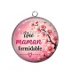 Pendentif Cabochon Argent -  une maman formidable