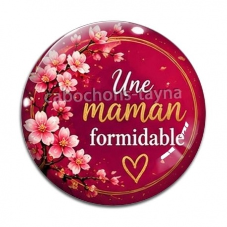 Cabochon Verre -  une maman formidable