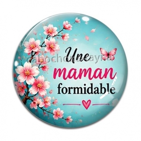 Cabochon Verre -  une maman formidable