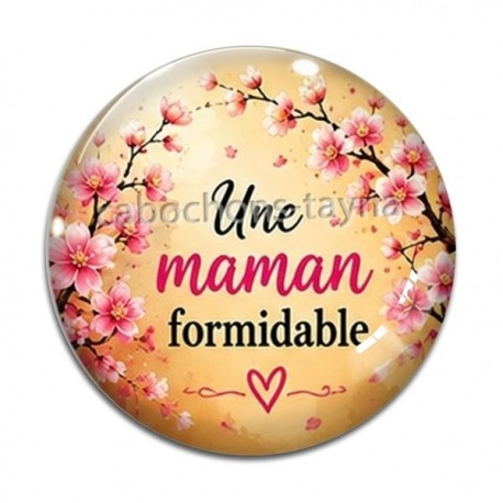 Cabochon Verre -  une maman formidable