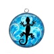 Pendentif Cabochon Argent - salamandre