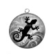 Pendentif Cabochon Argent - salamandre