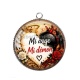 Pendentif Cabochon Argent - mi ange mi démon
