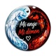 Cabochon Verre - mi ange mi démon