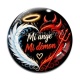 Cabochon Verre - mi ange mi démon