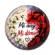 Cabochon Résine - mi ange mi démon