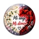 Cabochon Verre - mi ange mi démon