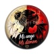 Cabochon Résine - mi ange mi démon