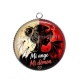 Pendentif Cabochon Argent - mi ange mi démon