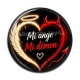 Cabochon Résine - mi ange mi démon