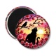 Magnet's - chat noir fleur