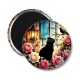 Magnet's - chat noir fleur