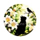 chat noir fleur