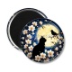 Magnet's - chat noir fleur de cerisier