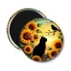 Magnet's - chat noir fleur tournesol