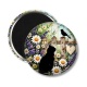 Magnet's - chat noir fleur sauvage