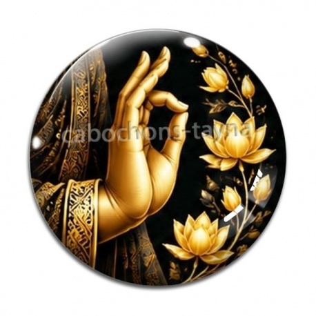 Cabochon Verre - la main de bouddha