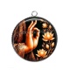 Pendentif Cabochon Argent - la main de bouddha