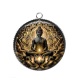 Pendentif Cabochon Argent - méditation