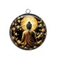 Pendentif Cabochon Argent - méditation