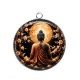 Pendentif Cabochon Argent - méditation