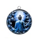 Pendentif Cabochon Argent - méditation