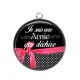 Pendentif Cabochon Argent - amie qui déchire