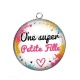 Pendentif Cabochon Argent - une super petite fille