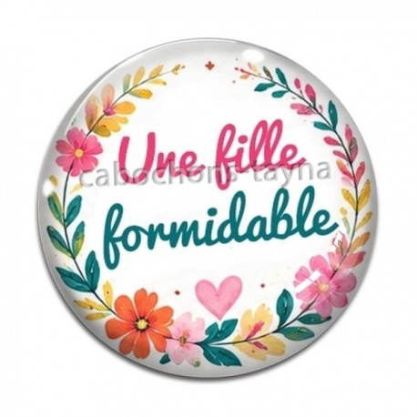 Cabochon Verre - une fille formidable