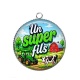 Pendentif Cabochon Argent - un super fils