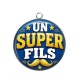 Pendentif Cabochon Argent - un super fils