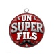 Pendentif Cabochon Argent - un super fils