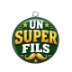 Pendentif Cabochon Argent - un super fils
