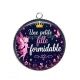 Pendentif Cabochon Argent - une petite fille formidable