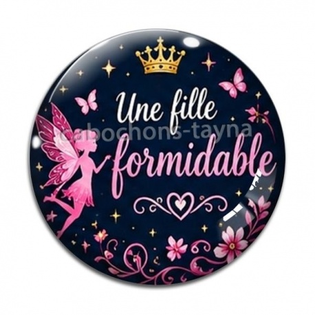 Cabochon Verre - une fille formidable
